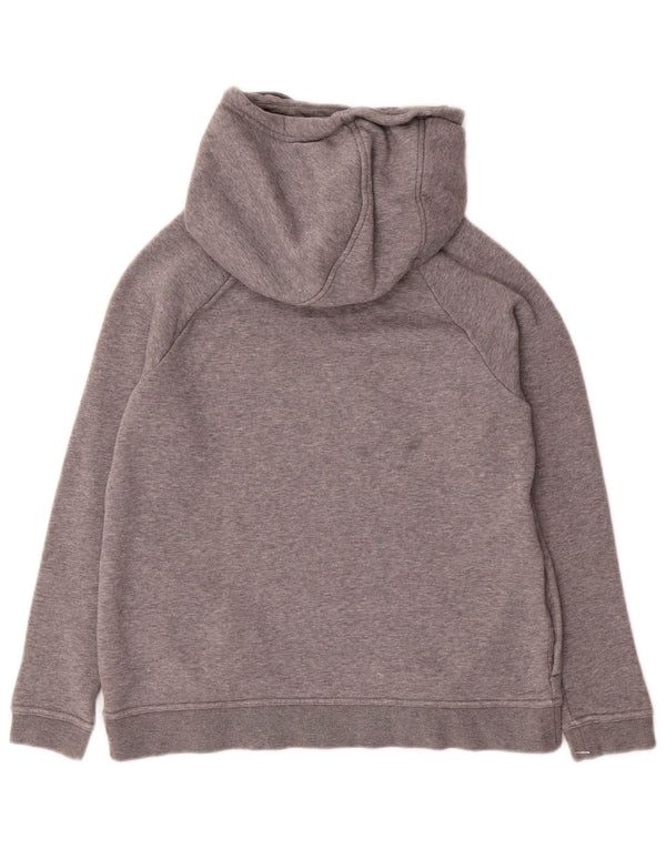 Felpa con cappuccio oversize da donna Nike UK 10 Small in cotone chiazzato grigio