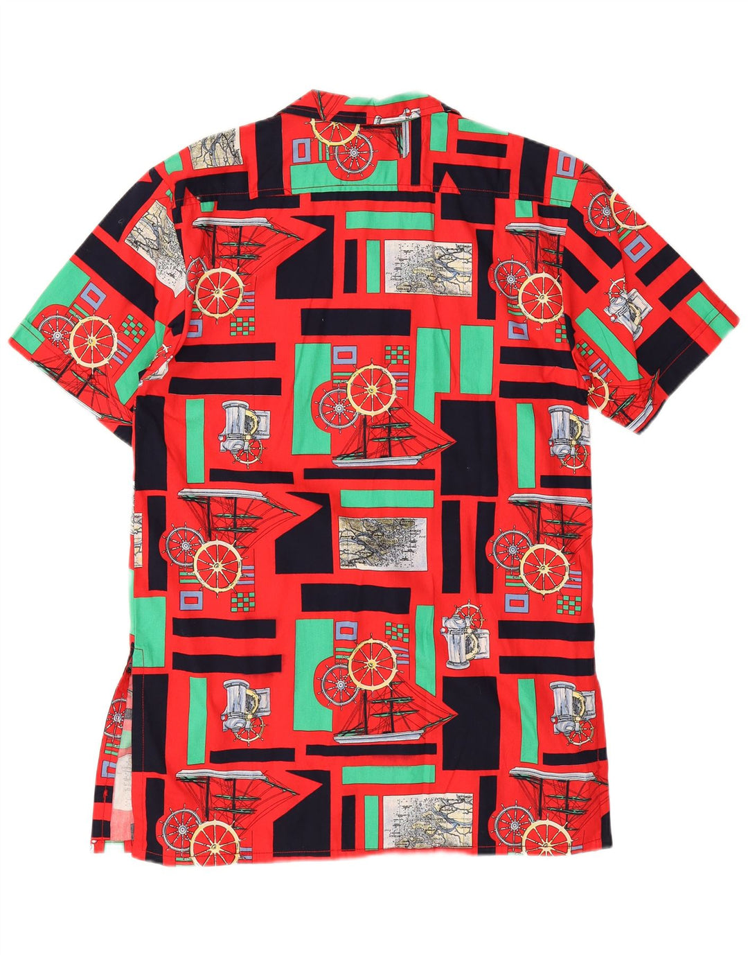Confezioni Di Lusso Abito chemisier grafico da donna UK 12 Patchwork rosso medio
