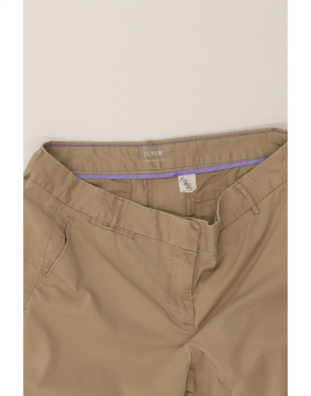 J. CREW Womens Chino Shorts US 10 Large W34 Brown Cotton Vintage J. Crew and Second-Hand J. Crew from Messina Hembry 