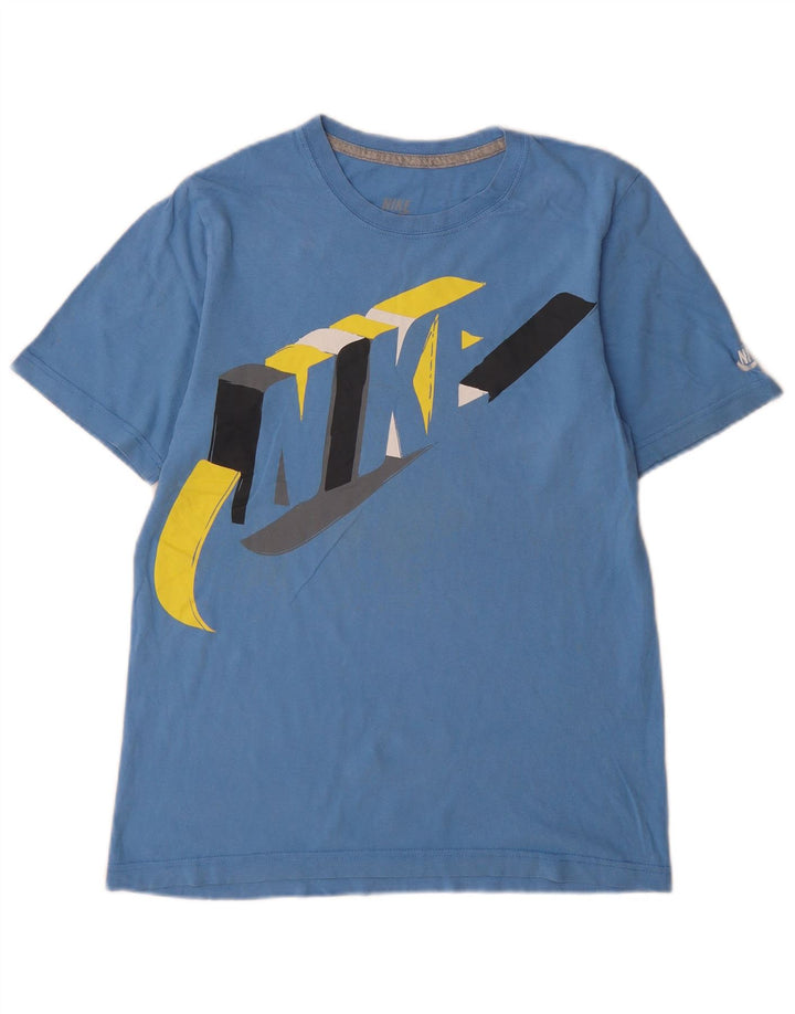 T-shirt grafica Nike Slim Fit da uomo, blu medio