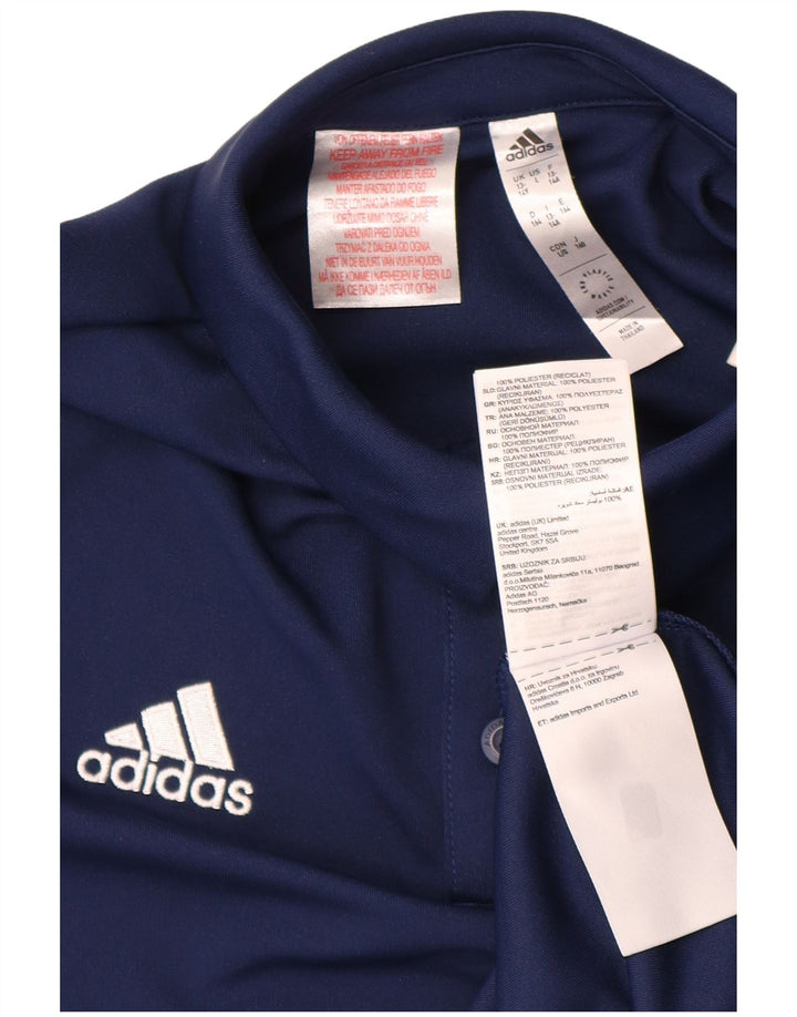 Polo Adidas Aeroready da bambino 13-14 anni in poliestere blu navy