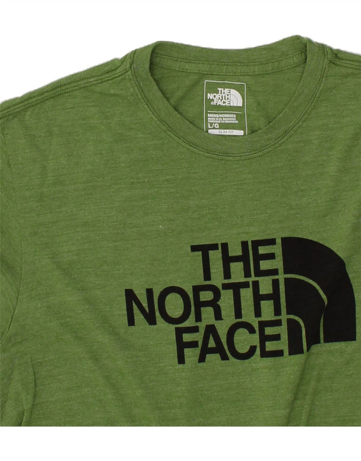 THE NORTH FACE T-shirt grafica da uomo slim fit Top grande in poliestere verde