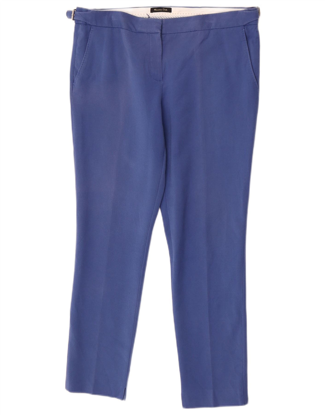 Pantaloni chino slim da donna Massimo Dutti EU 42 Large W32 L27 Blu