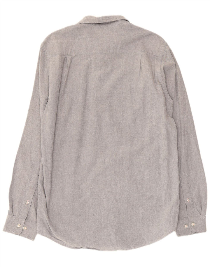CREW CLOTHING Mens Shirt Medium Grey Cotton