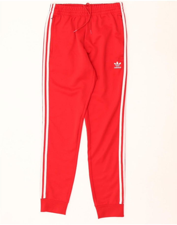 Pantaloni da tuta da uomo Adidas Joggers piccoli in poliestere rosso