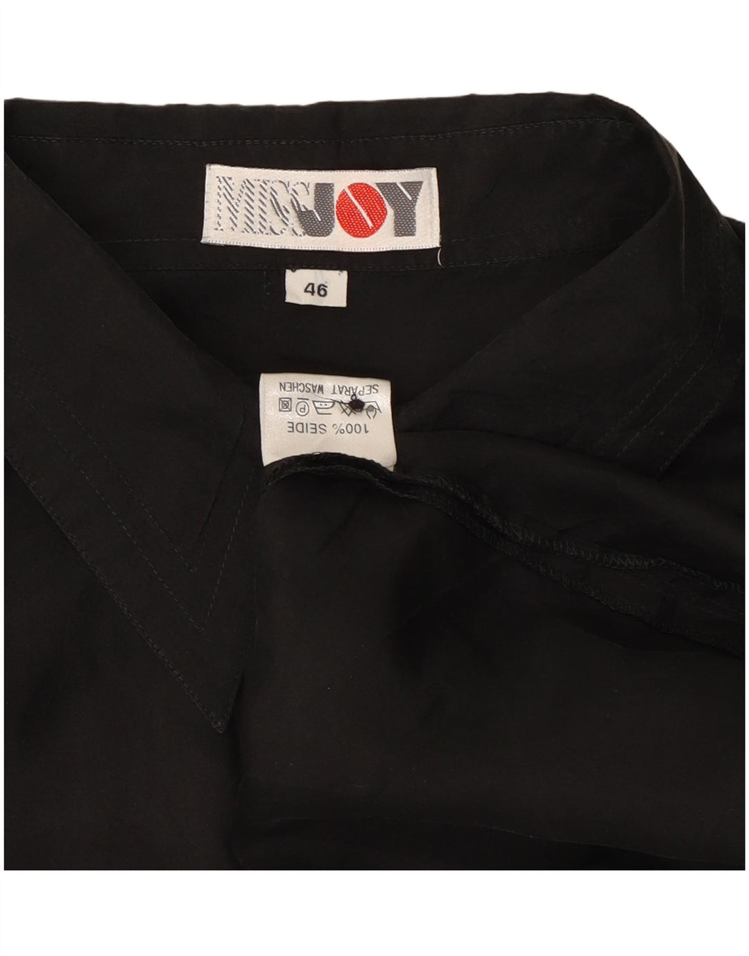 Camicia oversize a maniche corte da donna Miss Joy IT 46 Large Nera in seta