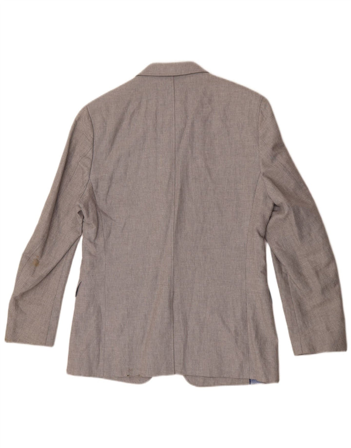 Giacca blazer da uomo a 2 bottoni vestibilità regolare Banana Republic UK 40 grande grigia