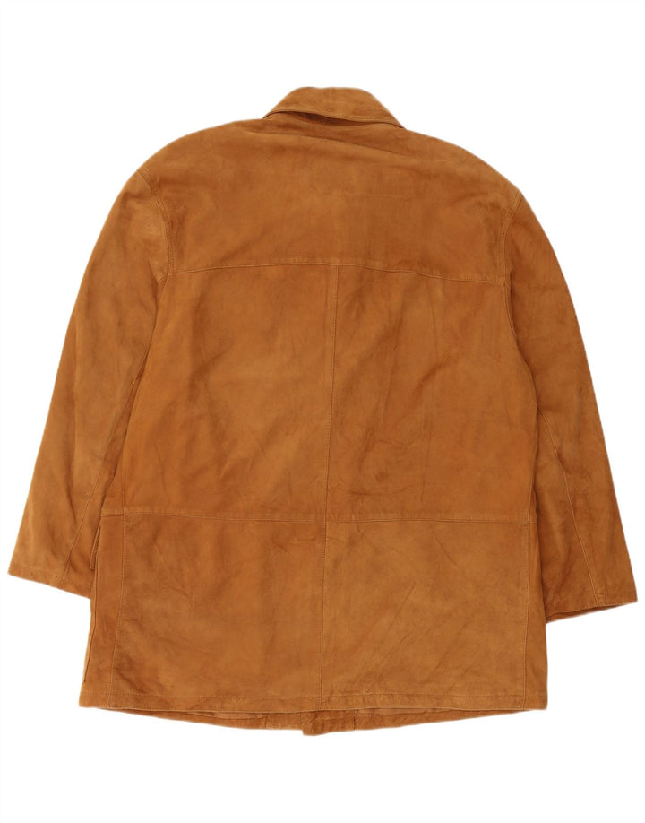 Giacca in pelle scamosciata da uomo Jean Gabriel UK 40 grande marrone