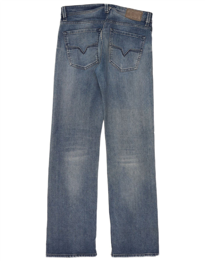 Jeans dritti da uomo Diesel W31 L33 in cotone blu