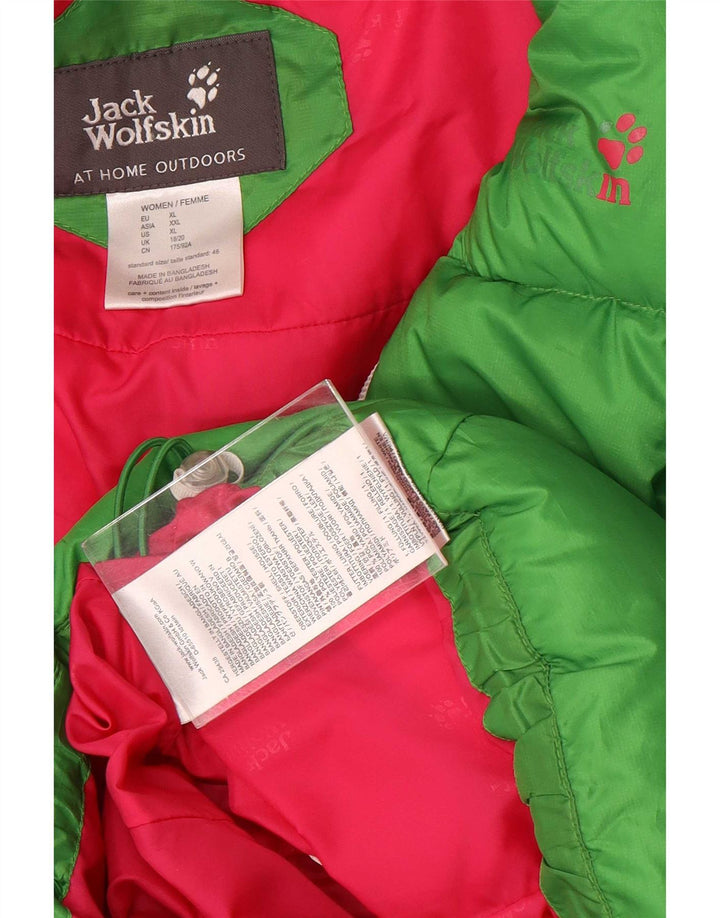 Giacca imbottita da donna Jack Wolfskin UK 18/20 XL poliestere verde