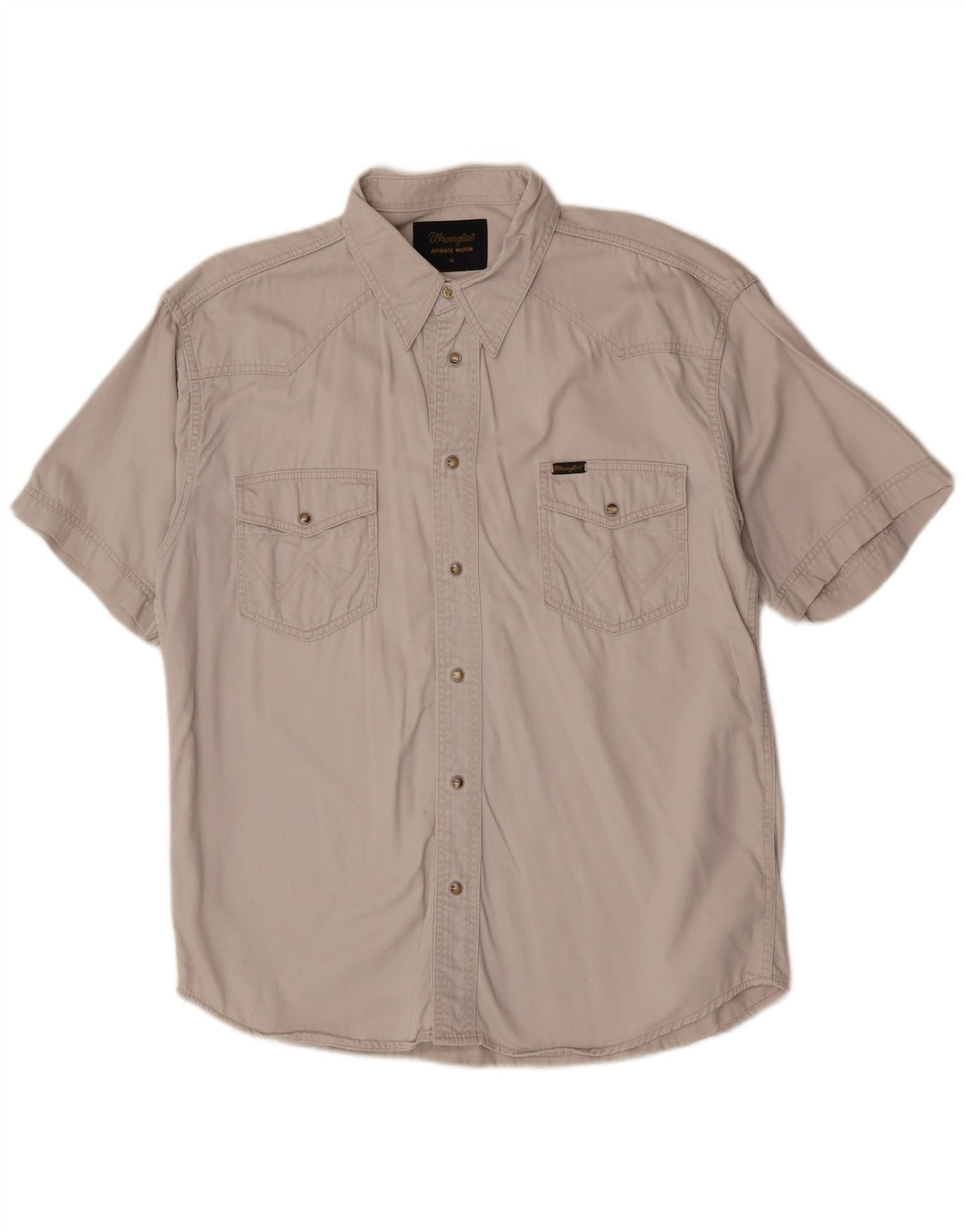 Camicia a maniche corte Western da uomo Wrangler XL Beige
