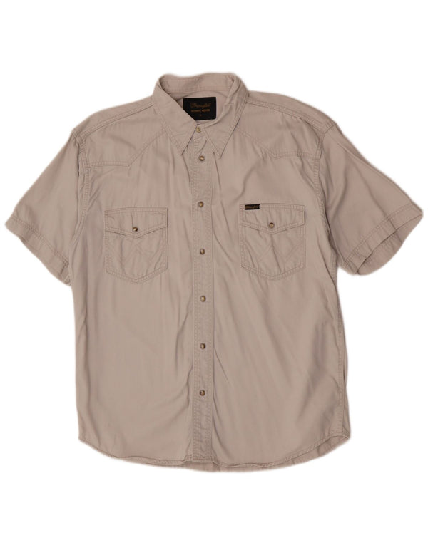 Camicia a maniche corte Western da uomo Wrangler XL Beige