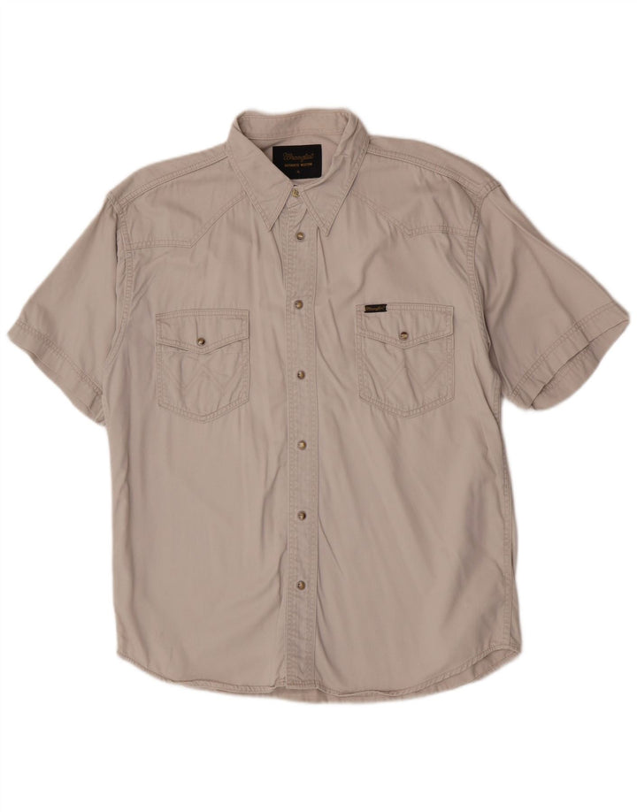 Camicia a maniche corte Western da uomo Wrangler XL Beige