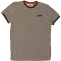 T-shirt da uomo Superdry Top in cotone chiazzato grigio medio