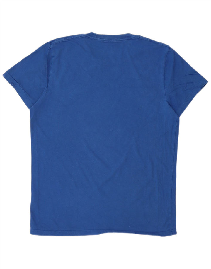 T-shirt da uomo HOLLISTER Top in cotone blu medio