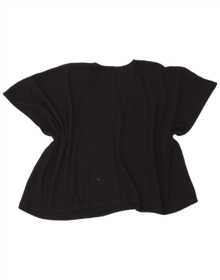 Top in camicetta poncho da donna Zara UK 14 viscosa nera media