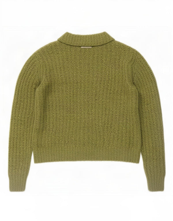Maglione a collo alto corto da donna Marks & Spencer UK 10 piccolo verde