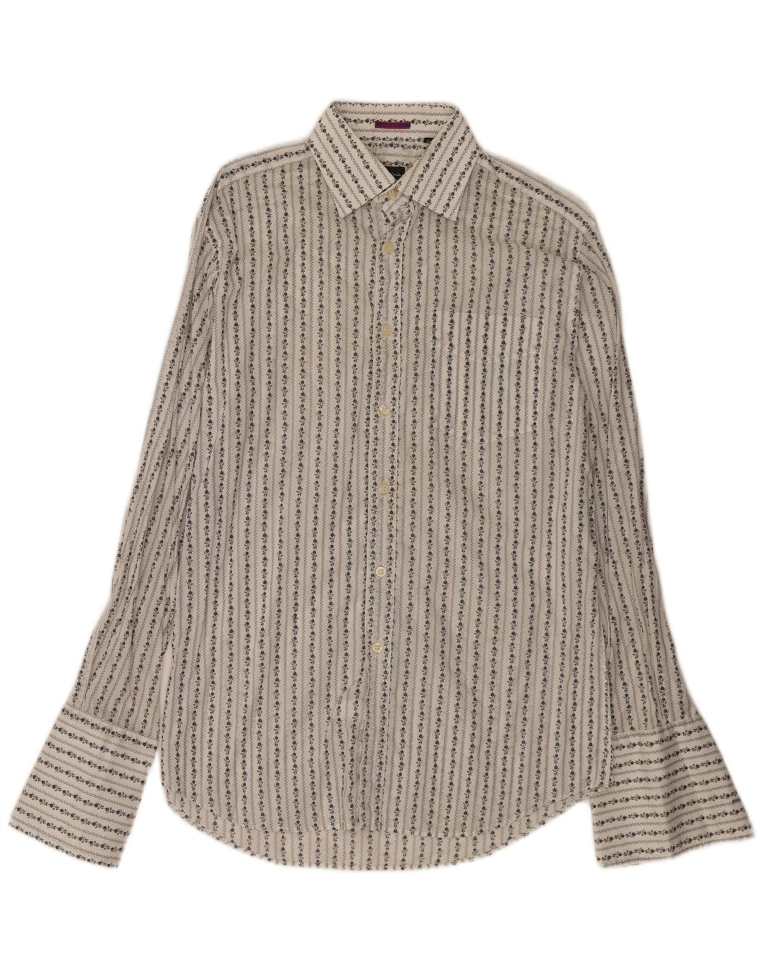 Camicia formale da uomo Paul Smith taglia 38 15 cotone floreale bianco medio