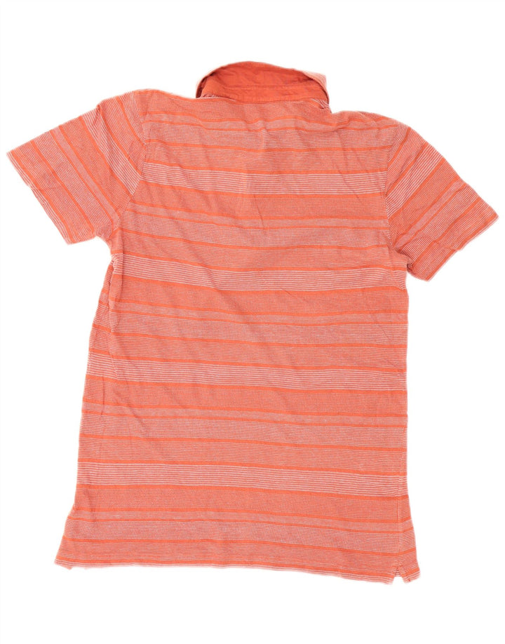 Polo da uomo French Connection grande in cotone a righe arancioni
