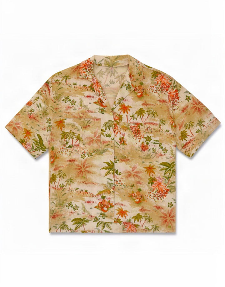 Camicia hawaiana vintage da donna IT 42 floreale multicolore media