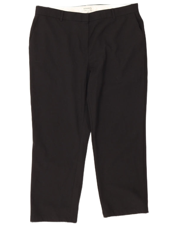 Pantaloni da abito corto Marks & Spencer da donna Autograph UK 18 XL W36 L26 Nero