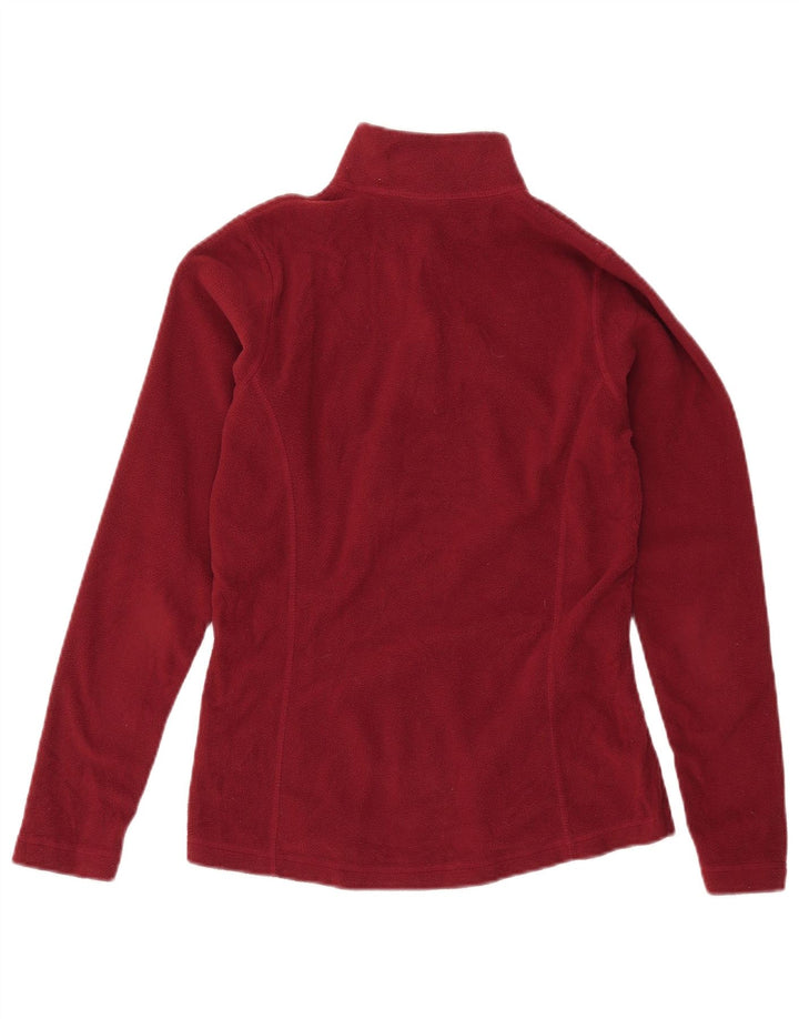 Maglione in pile da donna HELLY HANSEN con collo con zip UK 10 piccolo poliestere marrone