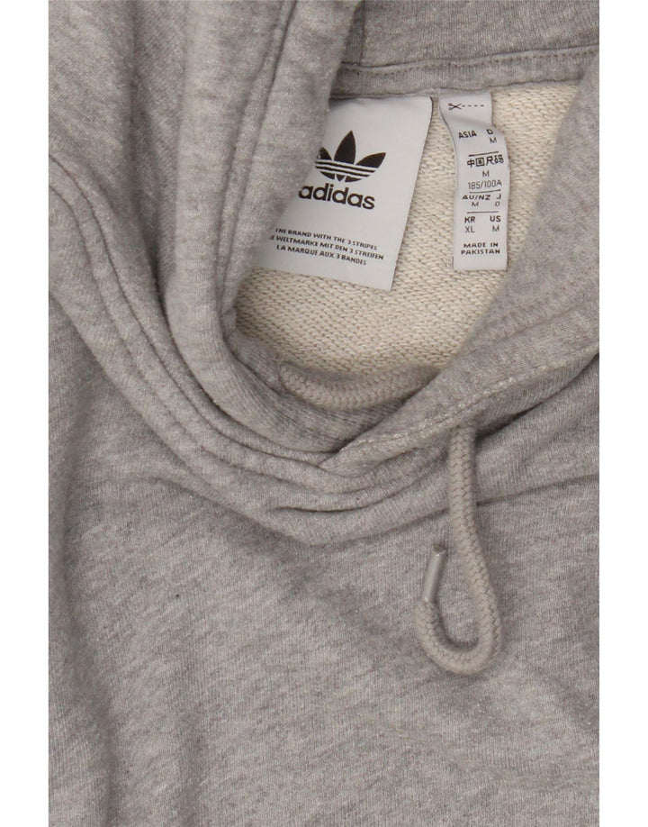ADIDAS Mens Hoodie Jumper Medium Grey Cotton Vintage Adidas and Second-Hand Adidas from Messina Hembry 