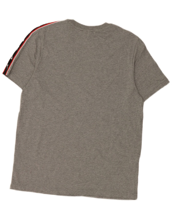 T-shirt grafica da uomo Nike Top Large in cotone color block grigio