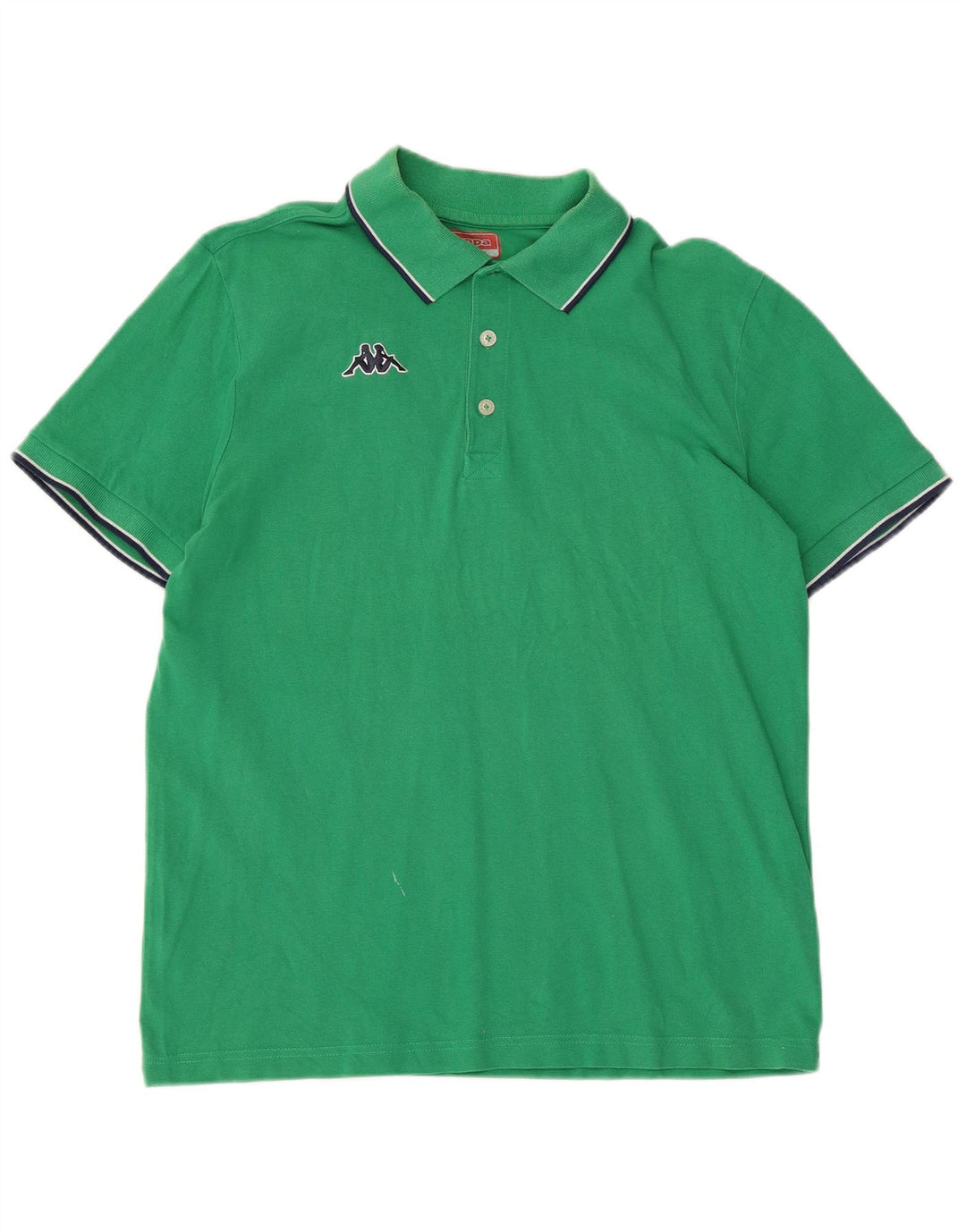 KAPPA Mens Polo Shirt Large Green Cotton