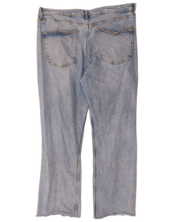 Jeans dritti da donna Zara EU 46 2XL W36 L26 cotone blu