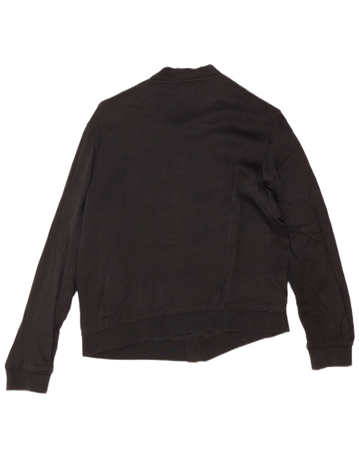 Giacca da ginnastica grafica da donna Zara UK 10 piccola nera floreale