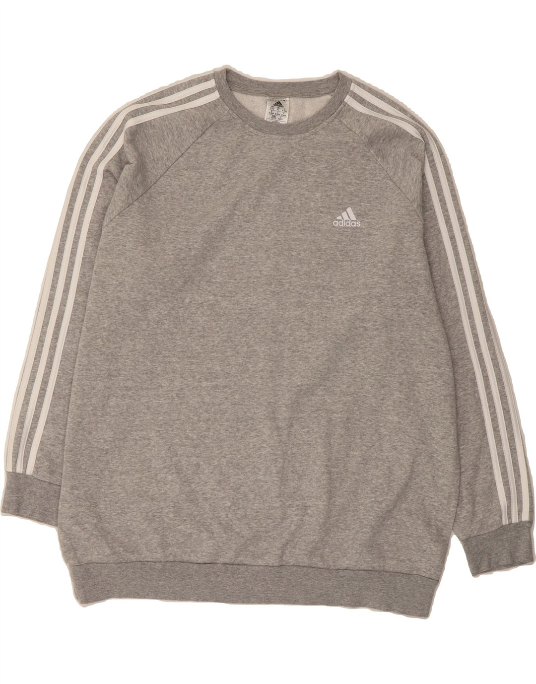 ADIDAS Womens Oversized Sweatshirt Jumper UK 20/22 XL Grey Cotton Vintage Adidas and Second-Hand Adidas from Messina Hembry 