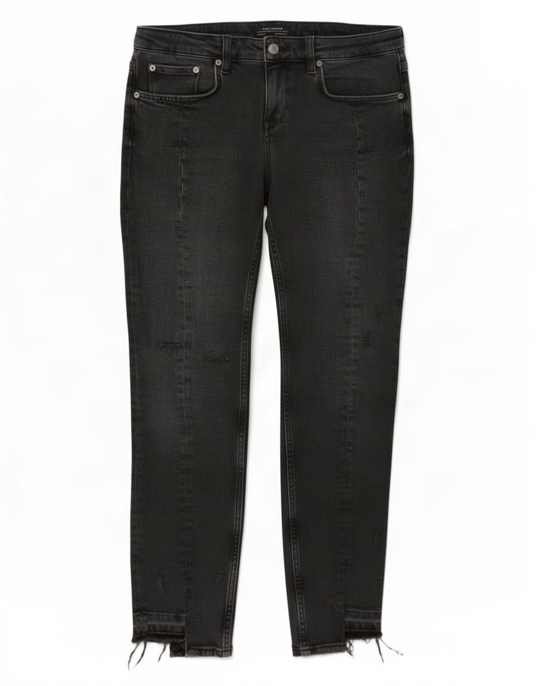 Jeans slim invecchiati Zara da donna EU 38 Small W28 L27 Grigio
