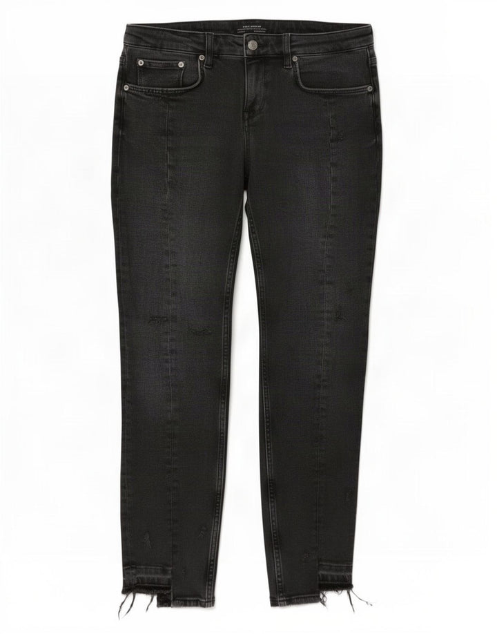 Jeans slim invecchiati Zara da donna EU 38 Small W28 L27 Grigio