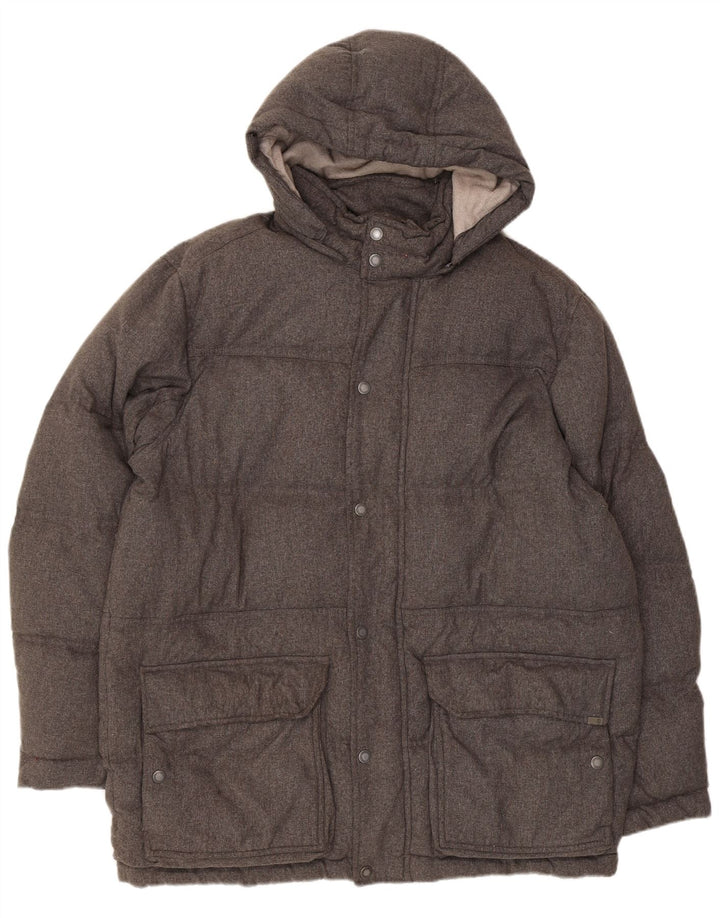 Giacca imbottita con cappuccio da uomo Timberland UK 42 XL nylon grigio