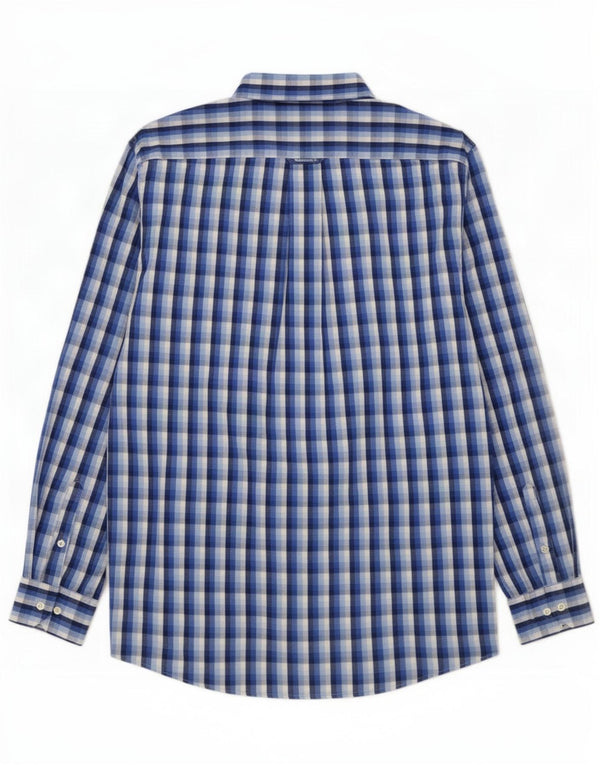 Gant Camicia da uomo in cotone a quadri grandi blu