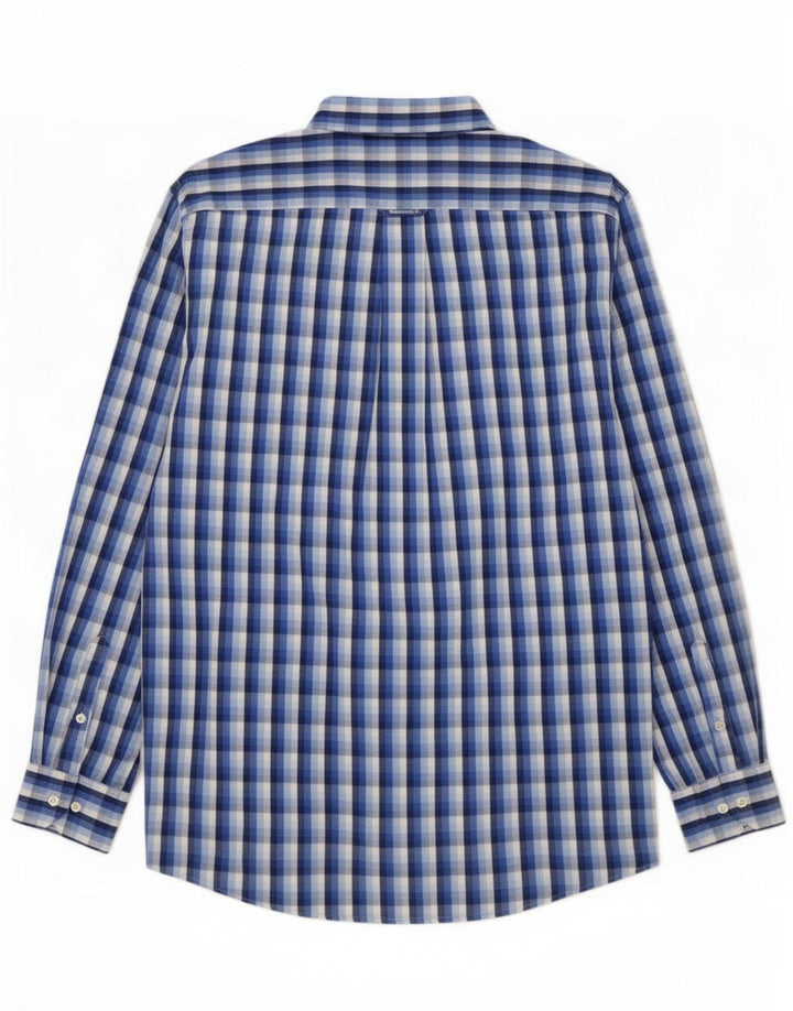 Gant Camicia da uomo in cotone a quadri grandi blu