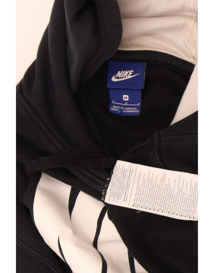 Felpa con cappuccio grafica Nike da uomo in cotone nero medio