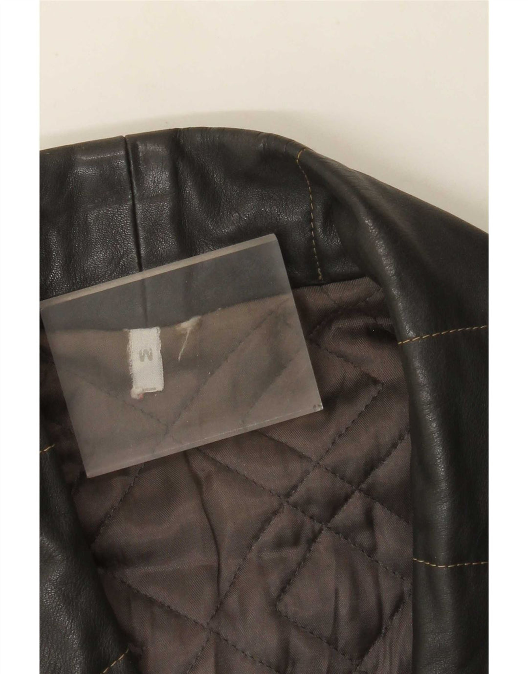 Giacca in pelle vintage da uomo vestibilità ampia UK 38 Grigio medio