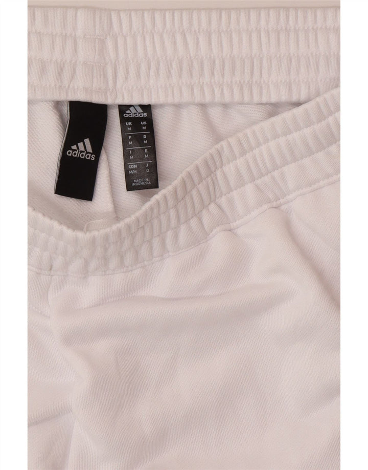 Pantaloni da tuta Adidas Aeroready da uomo in poliestere bianco medio