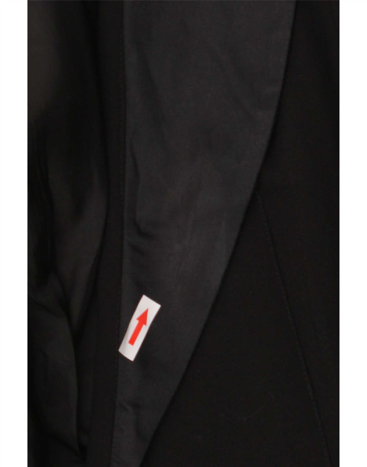 Giacca blazer vintage da donna a 1 bottone UK 10 piccola nera