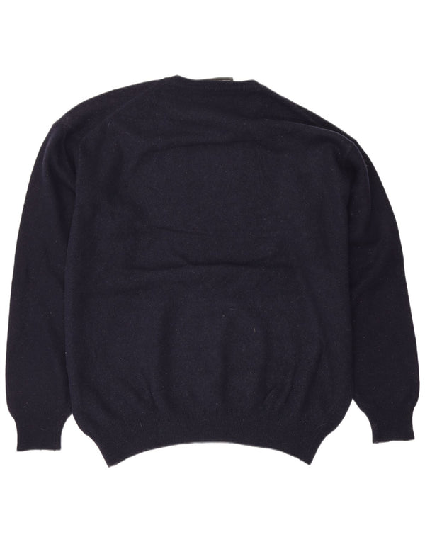 Maglione maglione girocollo da uomo Zara XL in lana blu navy