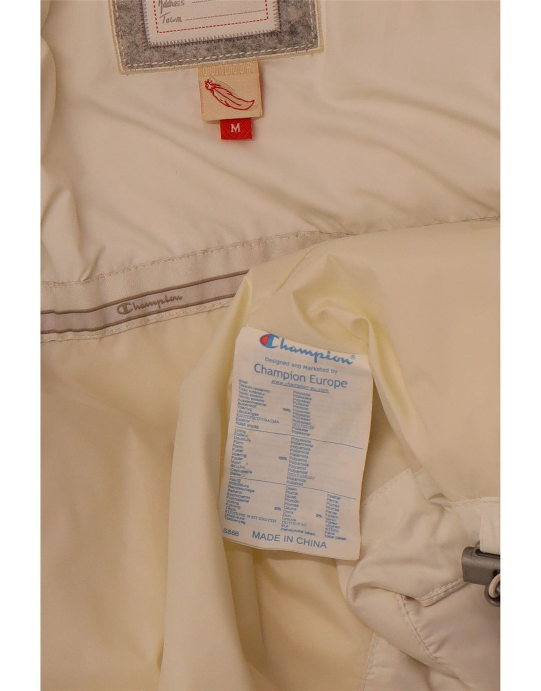 Giacca imbottita da donna CHAMPION UK 14 Poliestere bianco medio