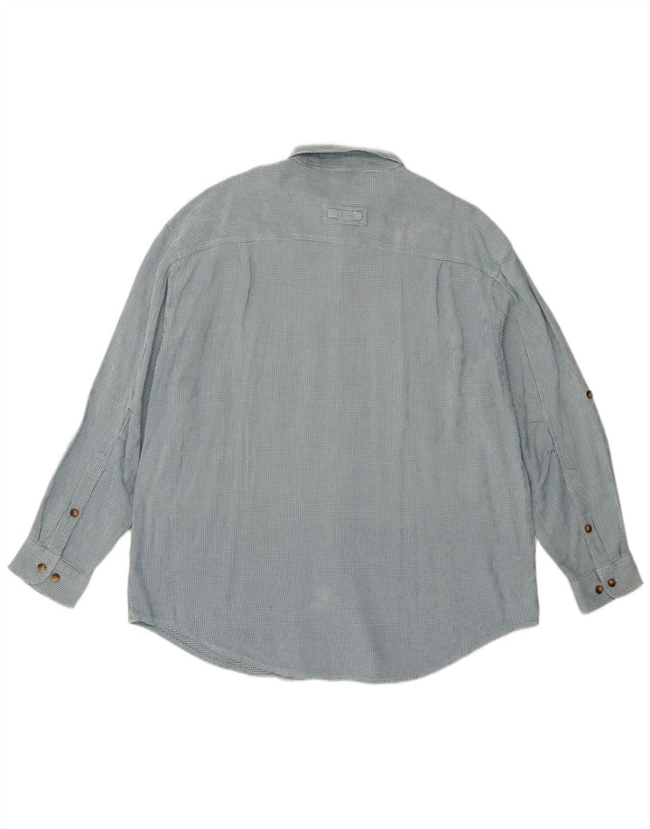 Camicia da uomo Orvis XL in cotone blu