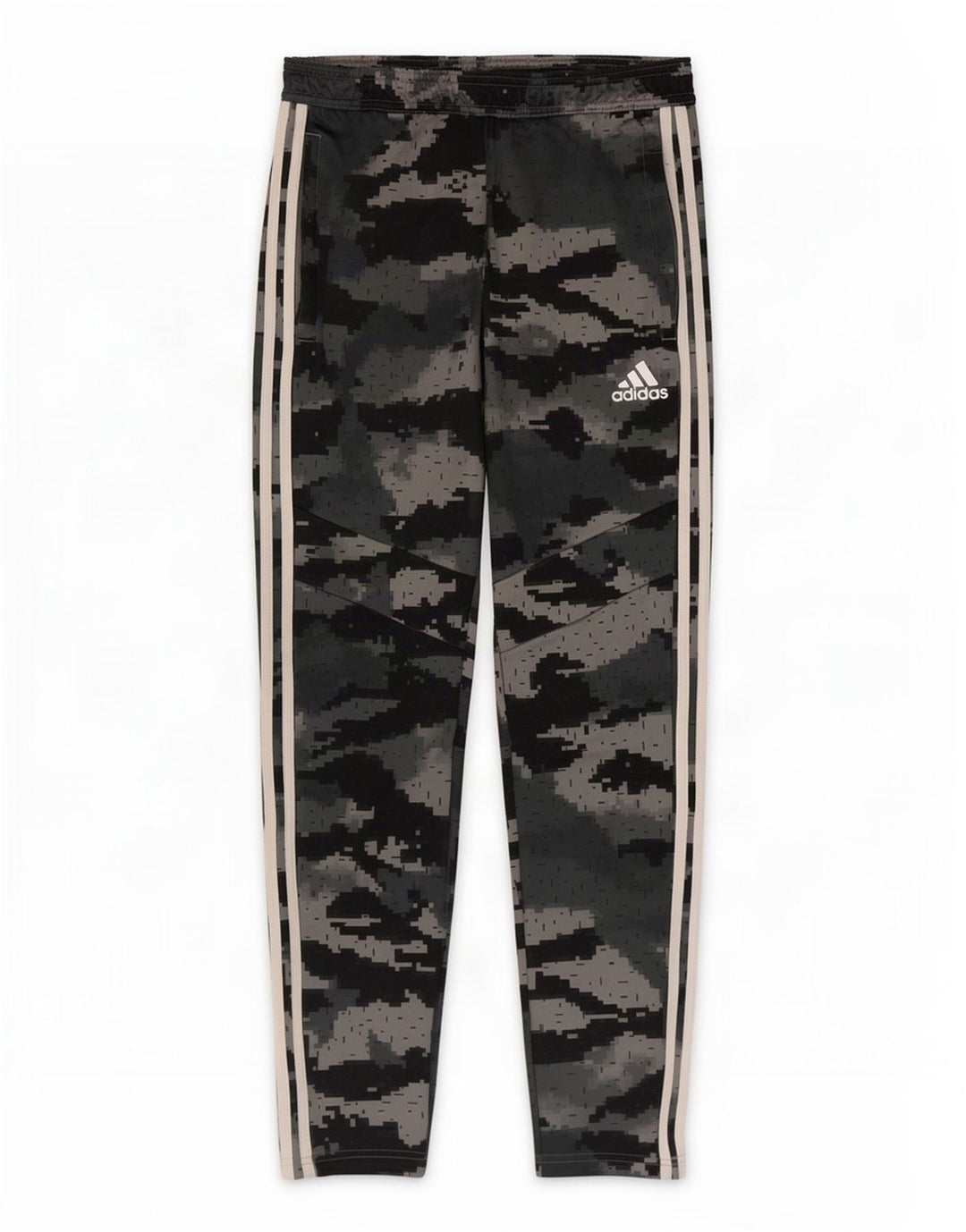 Pantaloni da tuta da uomo Adidas Small in poliestere mimetico grigio