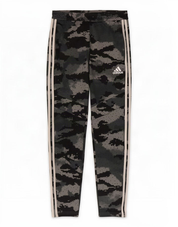 Pantaloni da tuta da uomo Adidas Small in poliestere mimetico grigio