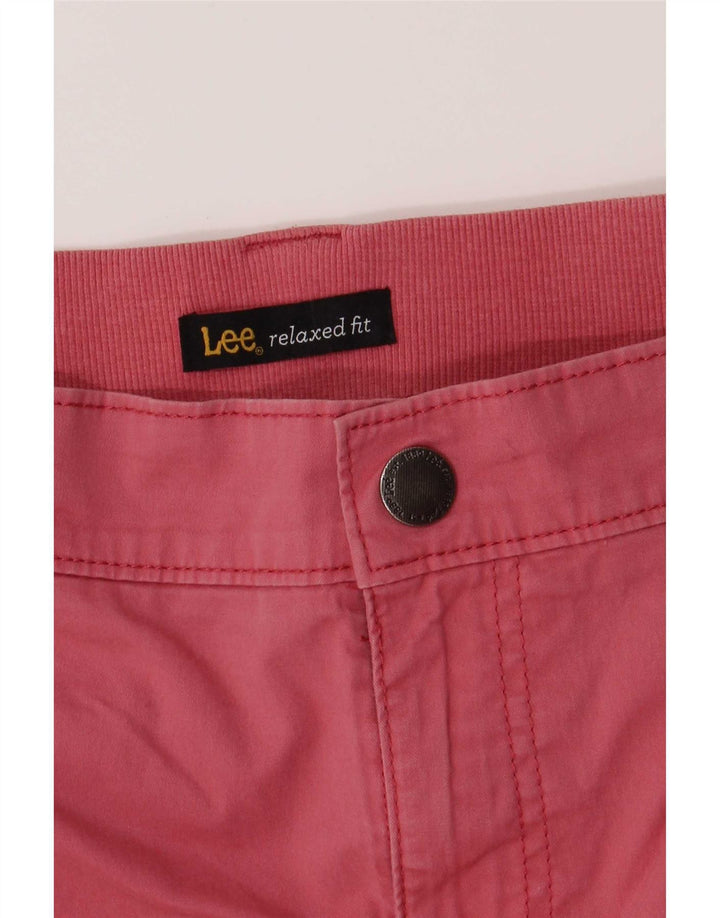 Pantaloncini Bermuda cargo da donna dalla vestibilità rilassata Lee W36 XL Rosa
