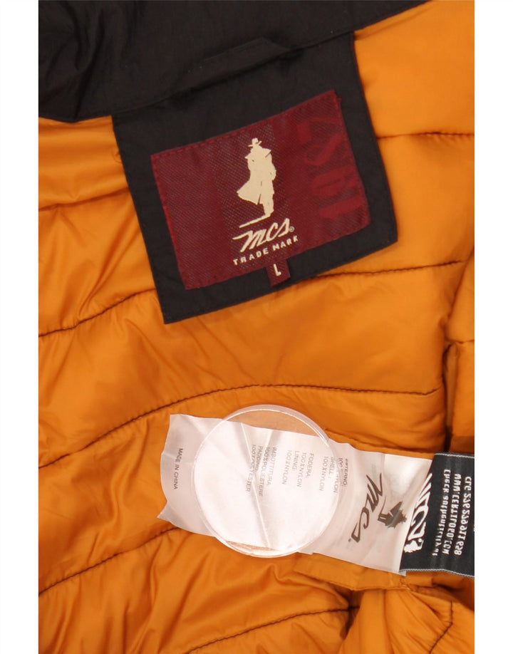 MARLBORO CLASSICS Giacca imbottita da uomo UK 40 Large Nero Nylon