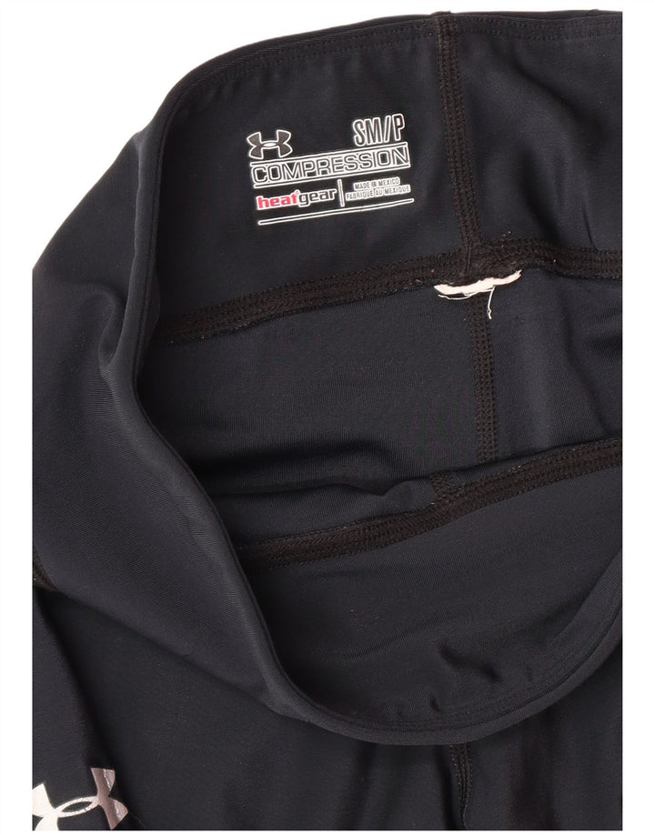 UNDER ARMOUR Leggings Capri Heat Gear da donna UK 8 Small Blu Navy