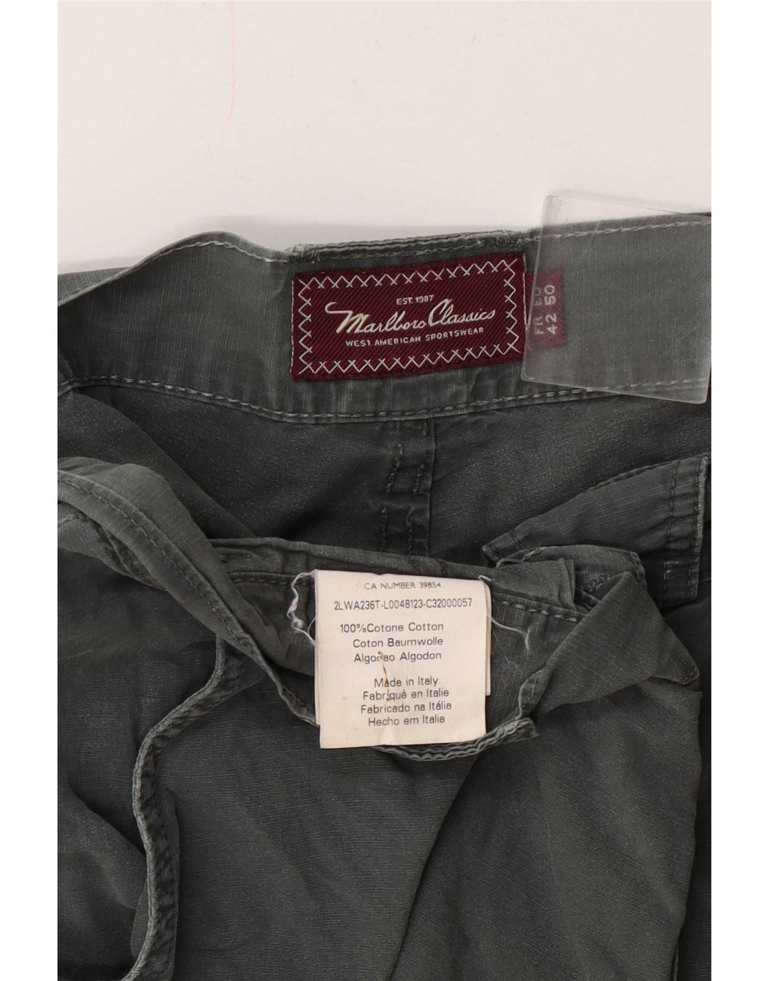 Pantaloncini cargo da uomo Marlboro Classics EU 50 Large W34 Cotone grigio